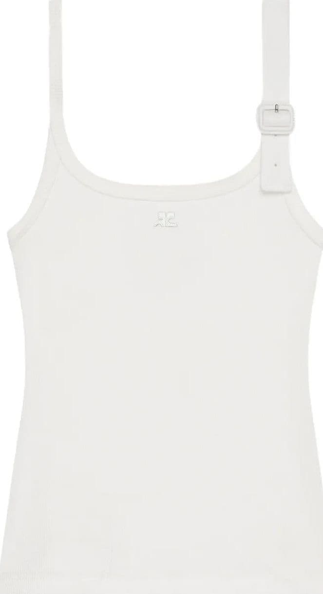 COURREGES <h4>COURREGES - Top con fibbia</h4> da donna in Canotte e top Drestige - Casamassima, commercioVirtuoso.it