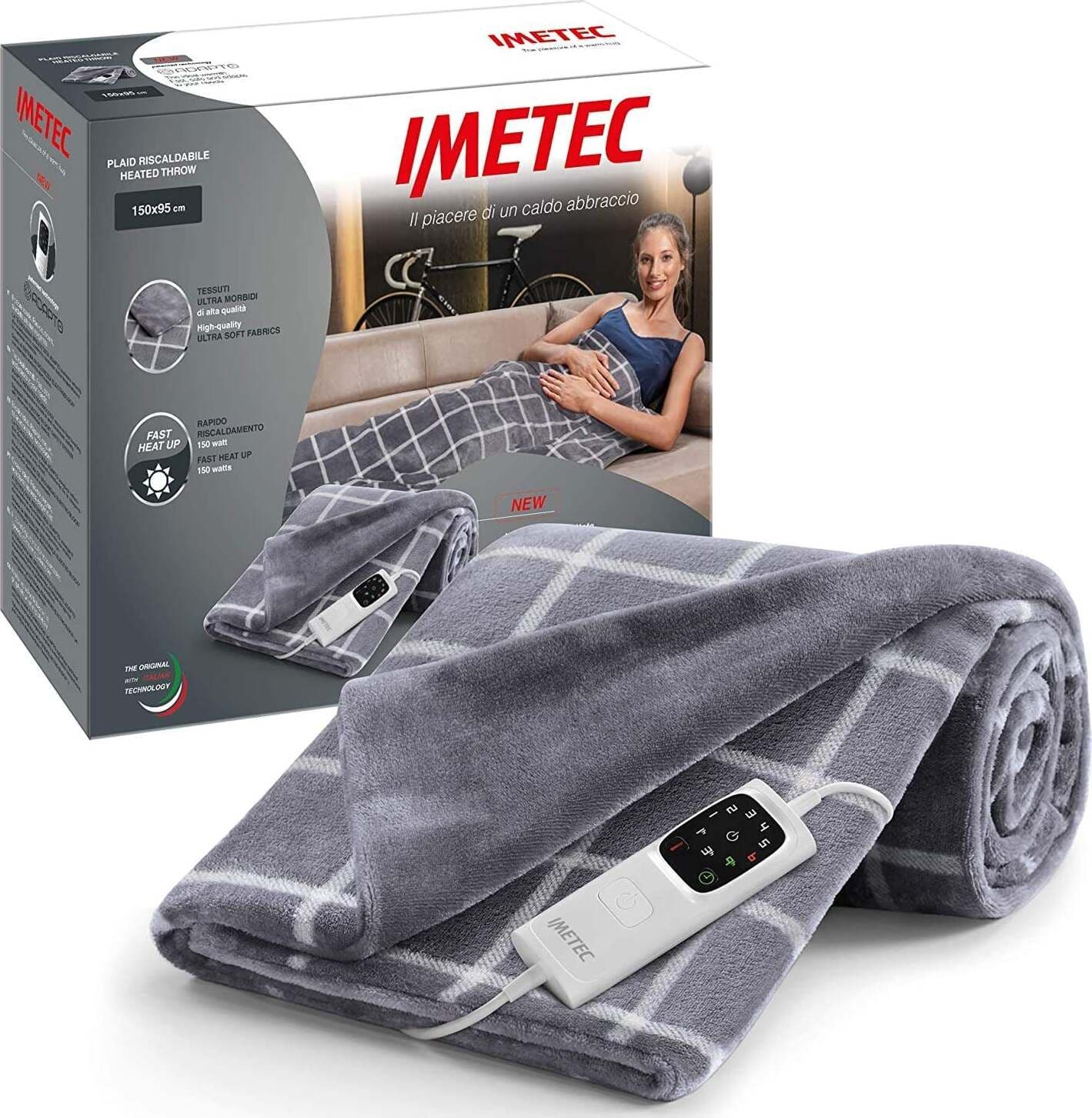 Imetec Adapto Velvet Square Plaid Riscaldabile, 150 x 95 cm Casa e cucina/Tessili per la casa/Biancheria da letto/Copriletti Scontolo.net - Potenza, Commerciovirtuoso.it