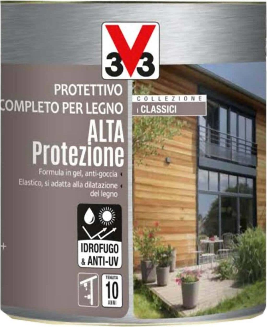 Impregnante Protettivo Completo Per Legno Ad Acqua Alta Protezione Lt 2.5 - V33 in Vernice Fermarket Ferramenta Fai da te - Fabriano, commercioVirtuoso.it