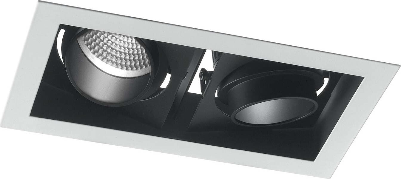 Incasso Led Apollo Orientabile Bianco/Nero 2X20W 3200Lm 4000K 26,9X15X9,4Cm Illuminazione/Illuminazione bagno/Luci ad incasso Led Mall Home - Napoli, Commerciovirtuoso.it