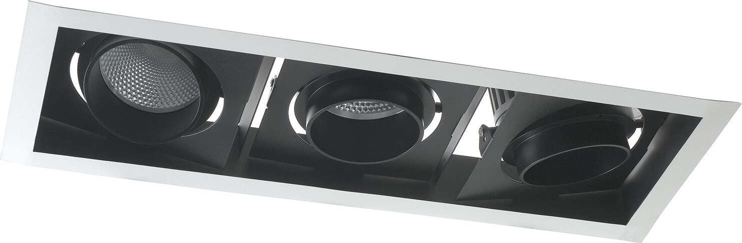 Incasso Led Apollo Orientabile Bianco/Nero 3X20W 4800Lm 3000K 40,2X15X9,4Cm Illuminazione/Illuminazione bagno/Luci ad incasso Led Mall Home - Napoli, Commerciovirtuoso.it