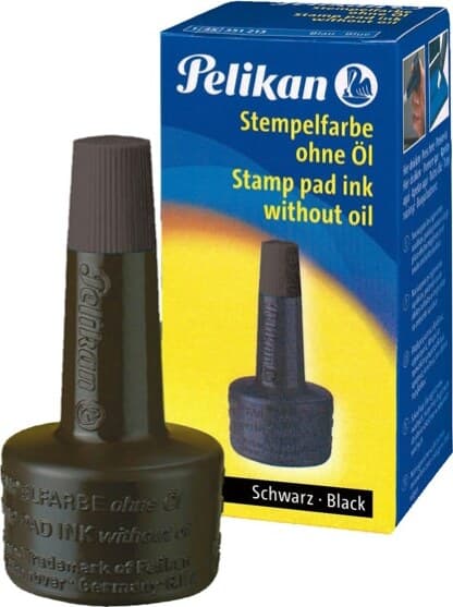 Inchiostro 4k per cuscinetti - senza olio - 28 ml - nero - Pelikan Cancelleria e prodotti per ufficio/Archivio ufficio e accessori per scrivania/Etichette divisori per schedario e timbri/Timbri e materiali per timbri/Tamponi asciuga inchiostro Eurocartuccia - Pavullo, Commerciovirtuoso.it