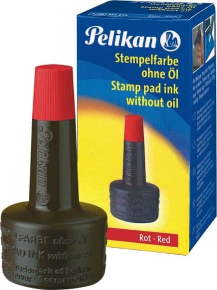 Inchiostro 4k per cuscinetti - senza olio - 28 ml - rosso - Pelikan Cancelleria e prodotti per ufficio/Archivio ufficio e accessori per scrivania/Etichette divisori per schedario e timbri/Timbri e materiali per timbri/Tamponi asciuga inchiostro Eurocartuccia - Pavullo, Commerciovirtuoso.it
