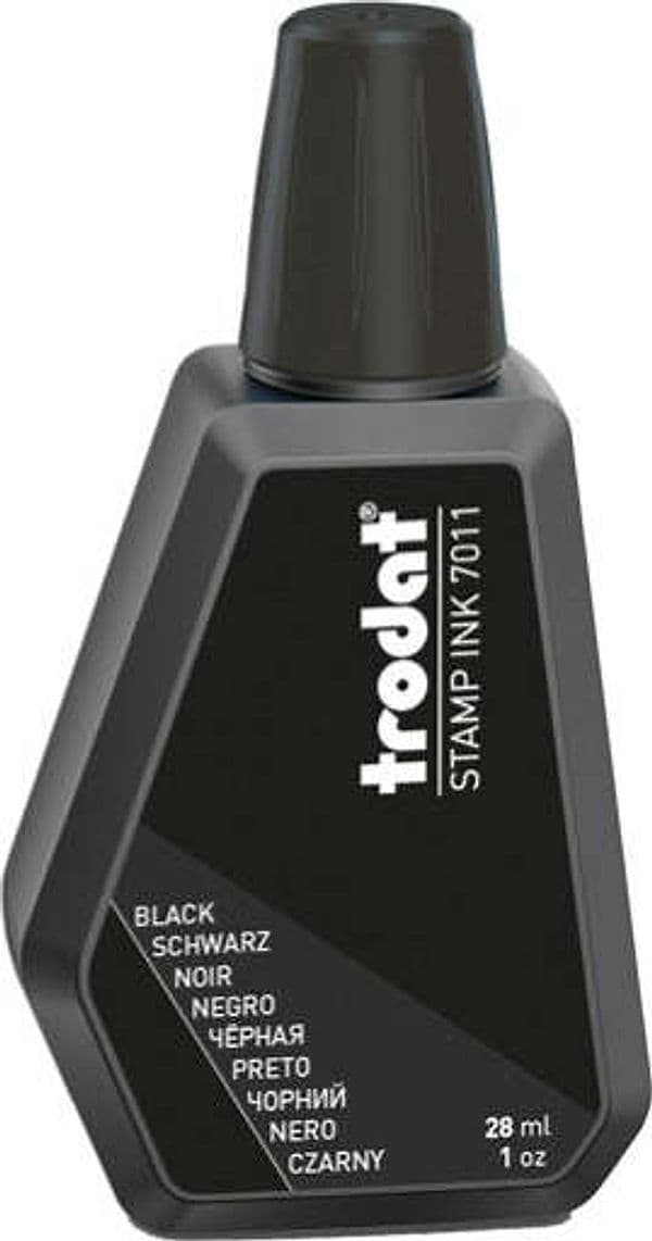 Inchiostro 7011 per timbro in gomma - nero - 28 ml - Trodat