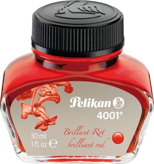 Inchiostro stilografico 4001 - lunghezza 39mm - rosso - 30ml - Pelikan Cancelleria e prodotti per ufficio/Penne matite scrittura e correzione/Penne e ricariche/Penne stilografiche Eurocartuccia - Pavullo, Commerciovirtuoso.it