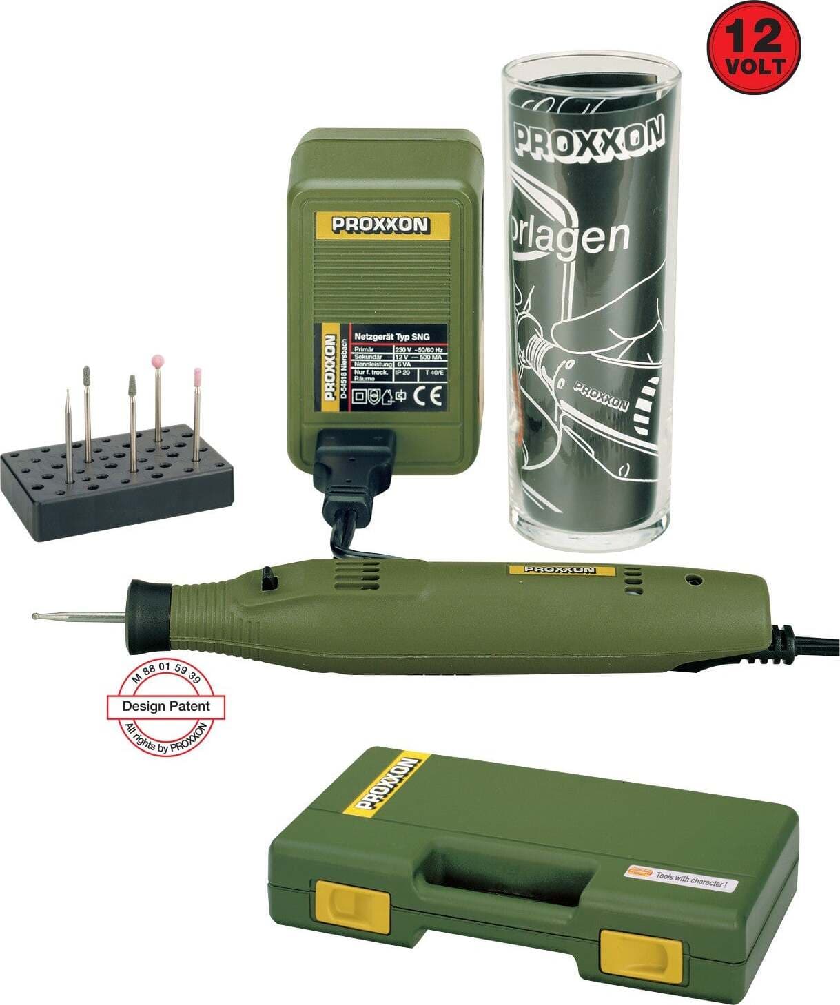 Incisore per Vetro Proxxon Set Incisione Vetro in Valigetta Fai da te/Utensili elettrici e a mano/Utensili elettrici/Strumenti per incisione Ferus - Montoro, Commerciovirtuoso.it
