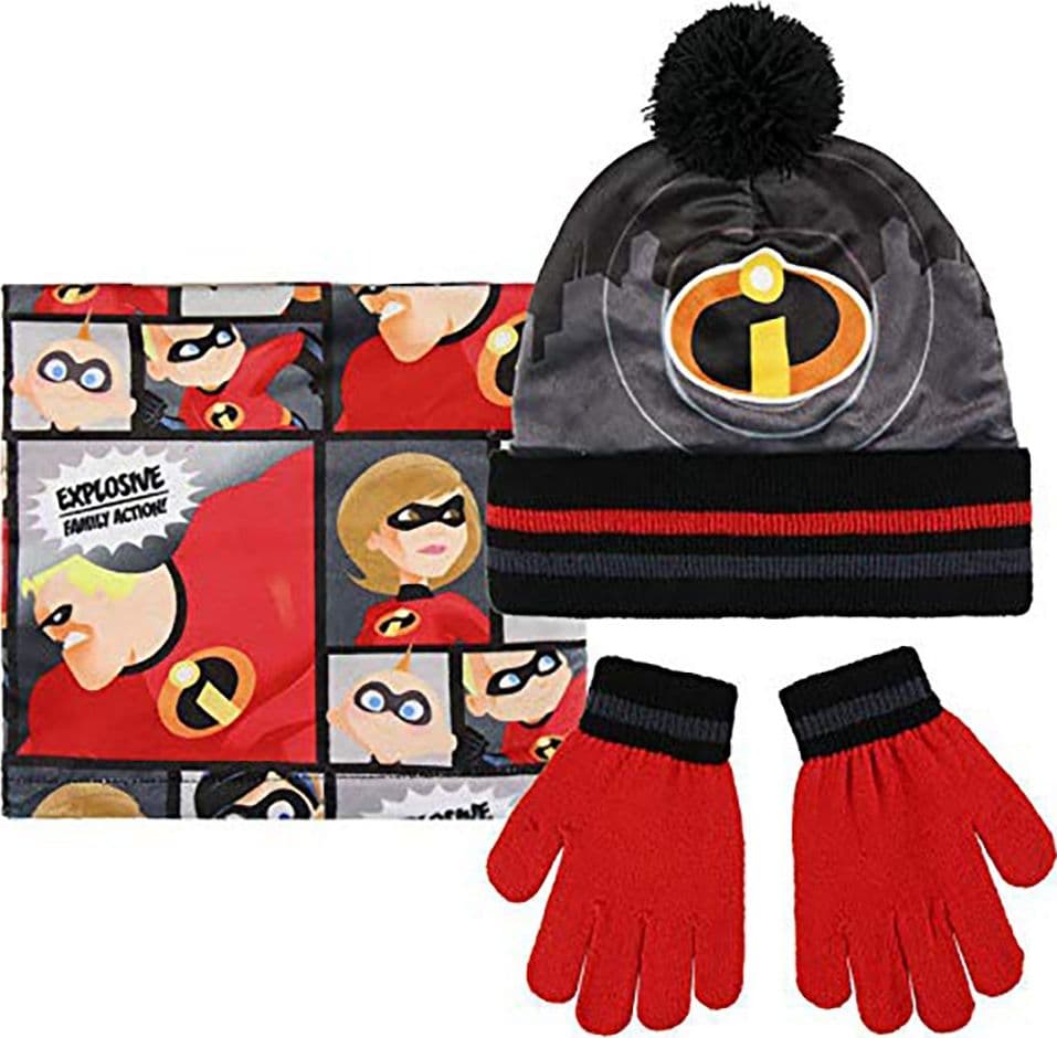 Incredibili 2 Cappello + Scaldacollo + Guantini Veste da 3 a 6 Anni
