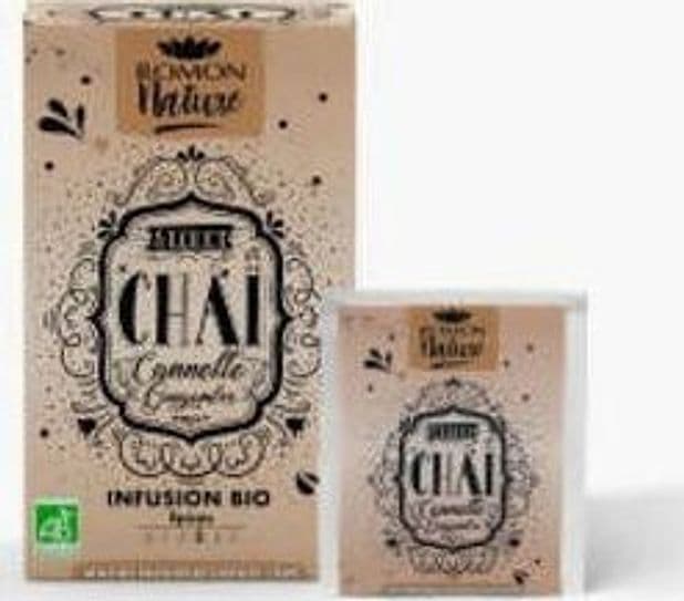 Infuso chaï bio - 16 bustine bevanda ayurvedica per eccellenza, contiene cannella, cardamomo, zenzero e chiodi di garofano per una pausa rigenerante da gustare accanto al fuoco.