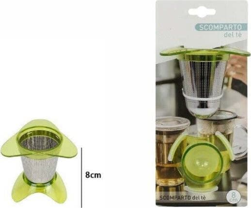 INFUSORE PER TÈ TEA THÈ IN ACCIAIO COLINO FILTRO CON BASE PLASTICA 8 CM 07929