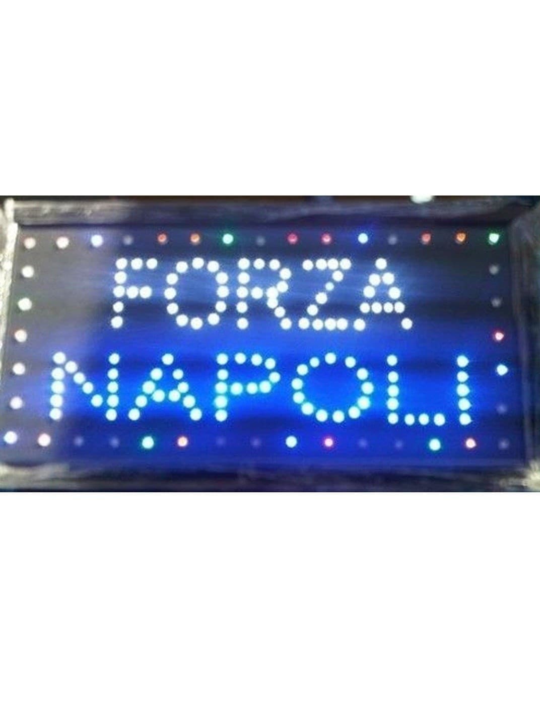 INSEGNA LUMINOSA INSEGNE LUMINOSE A LED CON SCRITTA FORZA NAPOLI Trade Shop italia - Napoli, Commerciovirtuoso.it