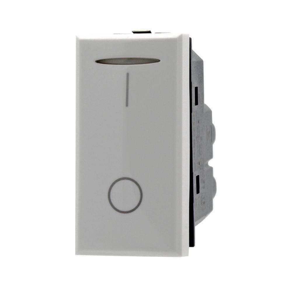 INTERRUTTORE 2P 16A BIPOLARE 0-1 BIANCO COMPATIBILE CON BTICINO AXOLUTE