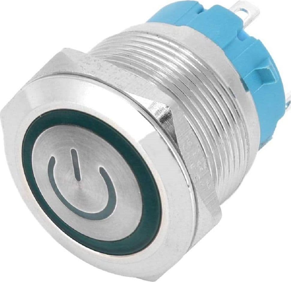 Interruttore A Pulsante A 4 Pin 22mm Con Segnale Luminoso Di Alimentazione Verde Auto e Moto/Parti per auto/Interruttori e relè/Interruttori/Interruttori a pulsante Trade Shop italia - Napoli, Commerciovirtuoso.it