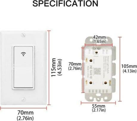 INTERRUTTORE LUCE WIFI INTELLIGENTE 1 VIA COMPATIBILE Alexa Google Assistant Fai da te/Materiale elettrico/Prese elettriche ed accessori/Spine intelligenti e telecomandate Zencoccostore - Formia, Commerciovirtuoso.it