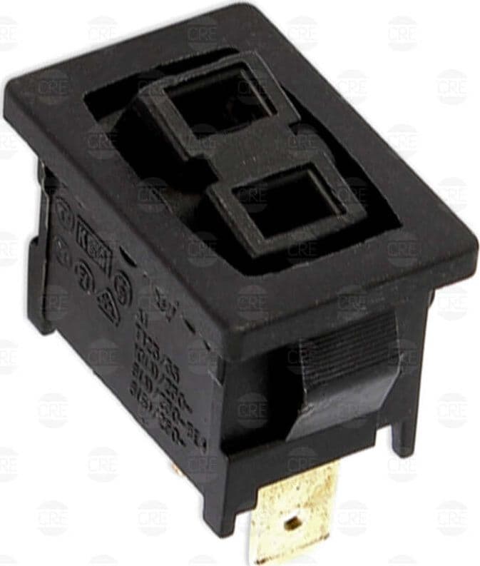 Interruttore Unipolare con Asole, 10A, 19x13mm, 2 Faston da 4.8mm