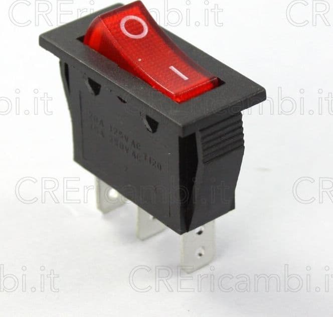 Interruttore-Unipolare-Luminoso-Rosso,-16A,-27x10mm,-3-Faston-da-6.3mm