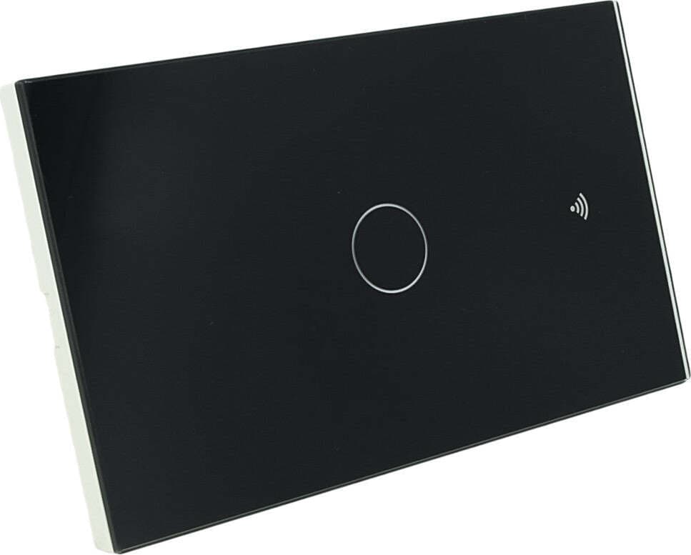 Interruttore-Wifi-Da-Parete-Pannello-Touch-1-Tasto-Colore-Nero-WiFi-+-RF-433-Compatibile-con-Amazon-Alexa-e-Google-Home-Ledlux