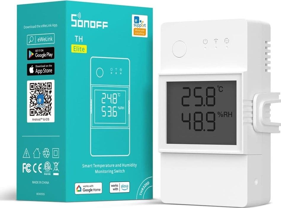 INTERRUTTORE WIFI INTELLIGENTE TH ELITE 20A PER TEMPERATURA UMIDITÀ SONOFF THR320D in Spine intelligenti e telecomandate Trade Shop italia - Napoli, commercioVirtuoso.it