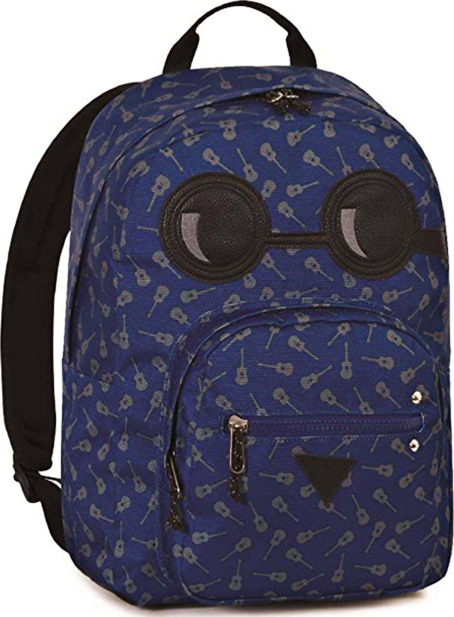 Invicta Zaino Americano Faccina Blu Chitarre Zaino Cartella Scuola 25 Lt Con Spallacci Imbottiti 31x43x20 Cm in Zaini per ragazzi Cartolibreria La Fenice - Spadafora, commercioVirtuoso.it