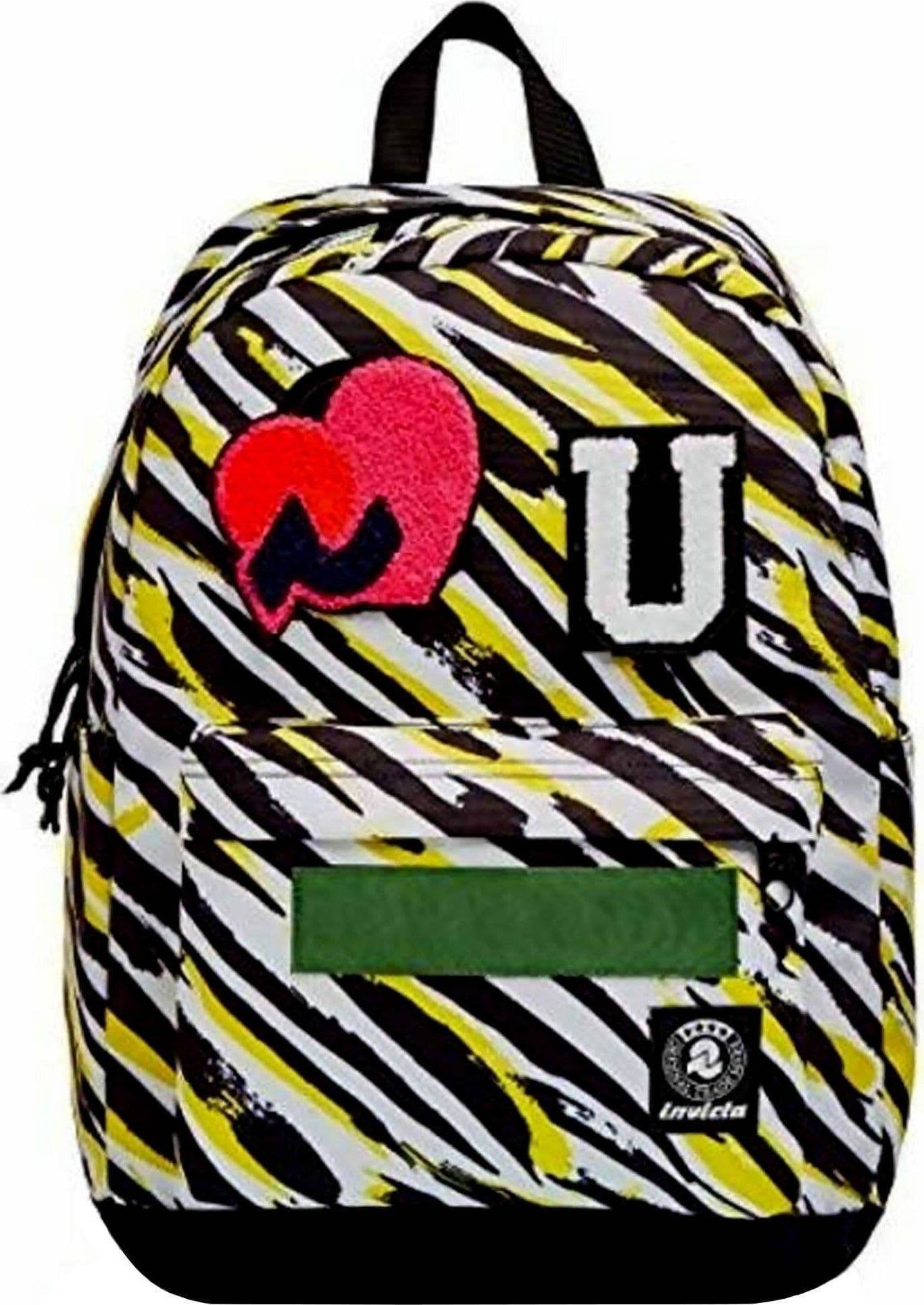 Invicta Zaino Carlson Animalier Patch Me Zebra Yellow Giallo Con Tasca Interna Cartella Scuola Spallacci Imbottiti E Fondo Rinforzato 30x41.5x18 Cm in Zaini per ragazzi Cartolibreria La Fenice - Spadafora, commercioVirtuoso.it