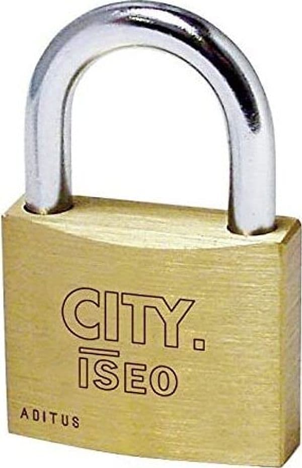ISEO---LUCCHETTO-IN-OTTONE-ARCO-CORTO-CITY-2-CHIAVI-40MM