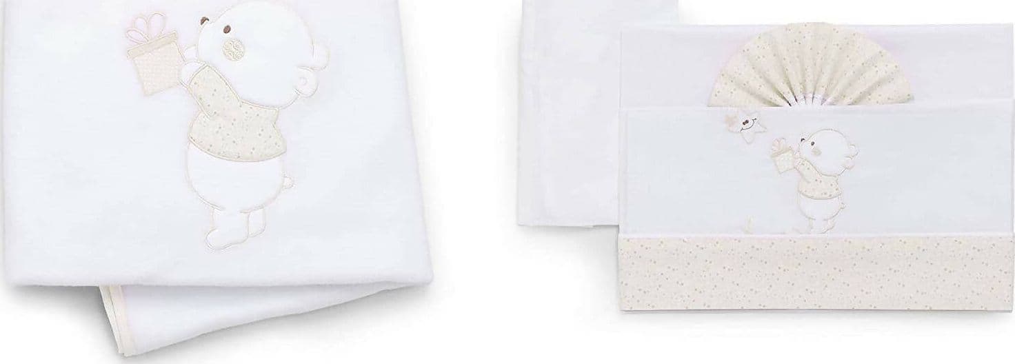 Italbaby Completo Di Lenzuoline Ricamate Per Lettino + Copertina In Pile, Lettino Di Legno Culla Con Disegni Fantasia Casa e cucina/Tessili per la casa/Biancheria per la cameretta/Lenzuola e federe/Set di lenzuola e federe Sanitaria Gioia del Bimbo - Villa San Giovanni, Commerciovirtuoso.it