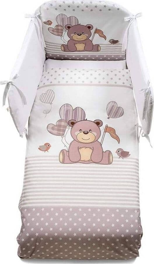 ITALBABY Completo Ku Ku Tortora Piumone Paracolpi Federa per Lettino Bambini e Neonati