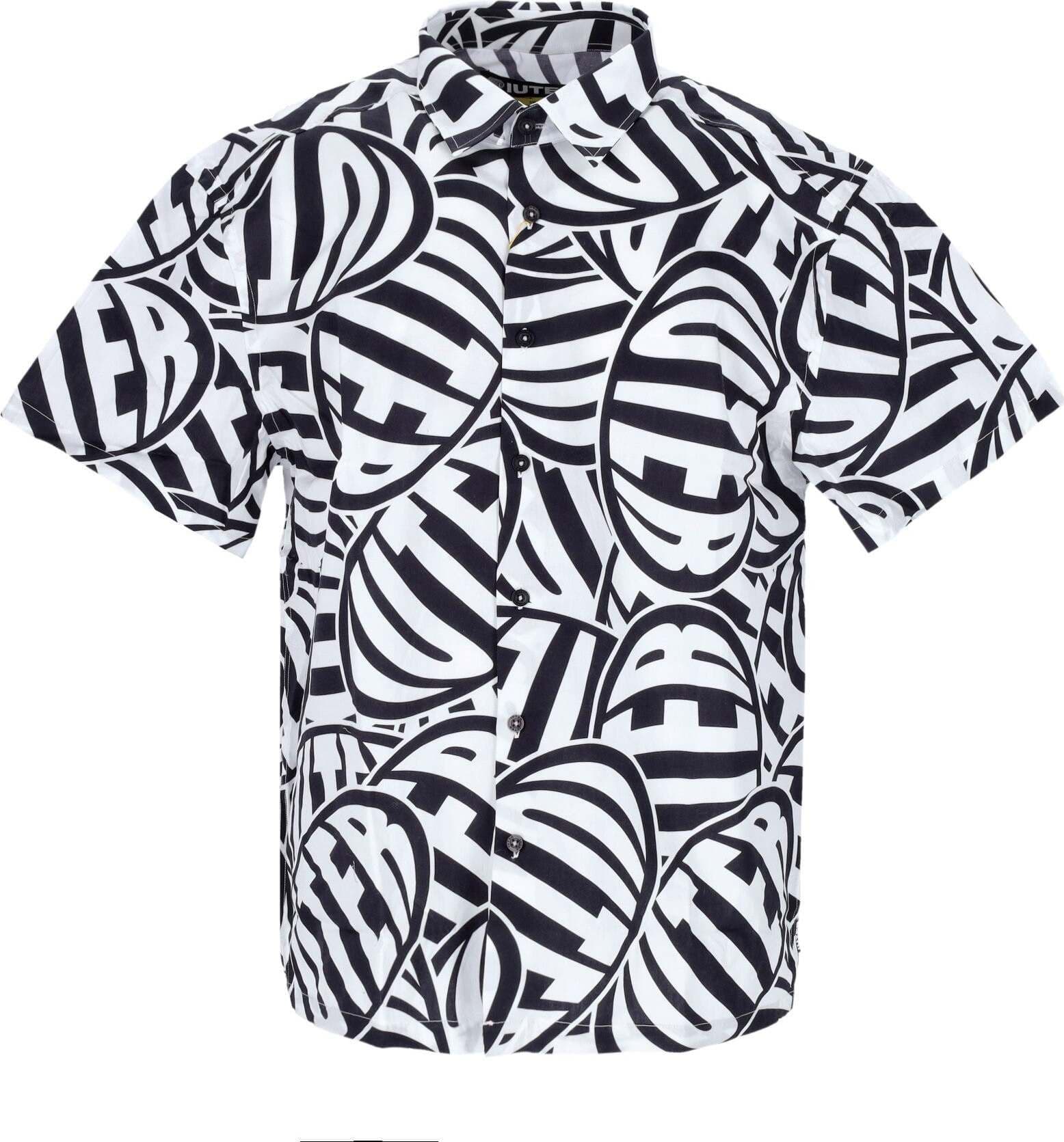 IUTER-Camicia-Manica-Corta-Uomo-Hungry-Shirt-White-da-uomo