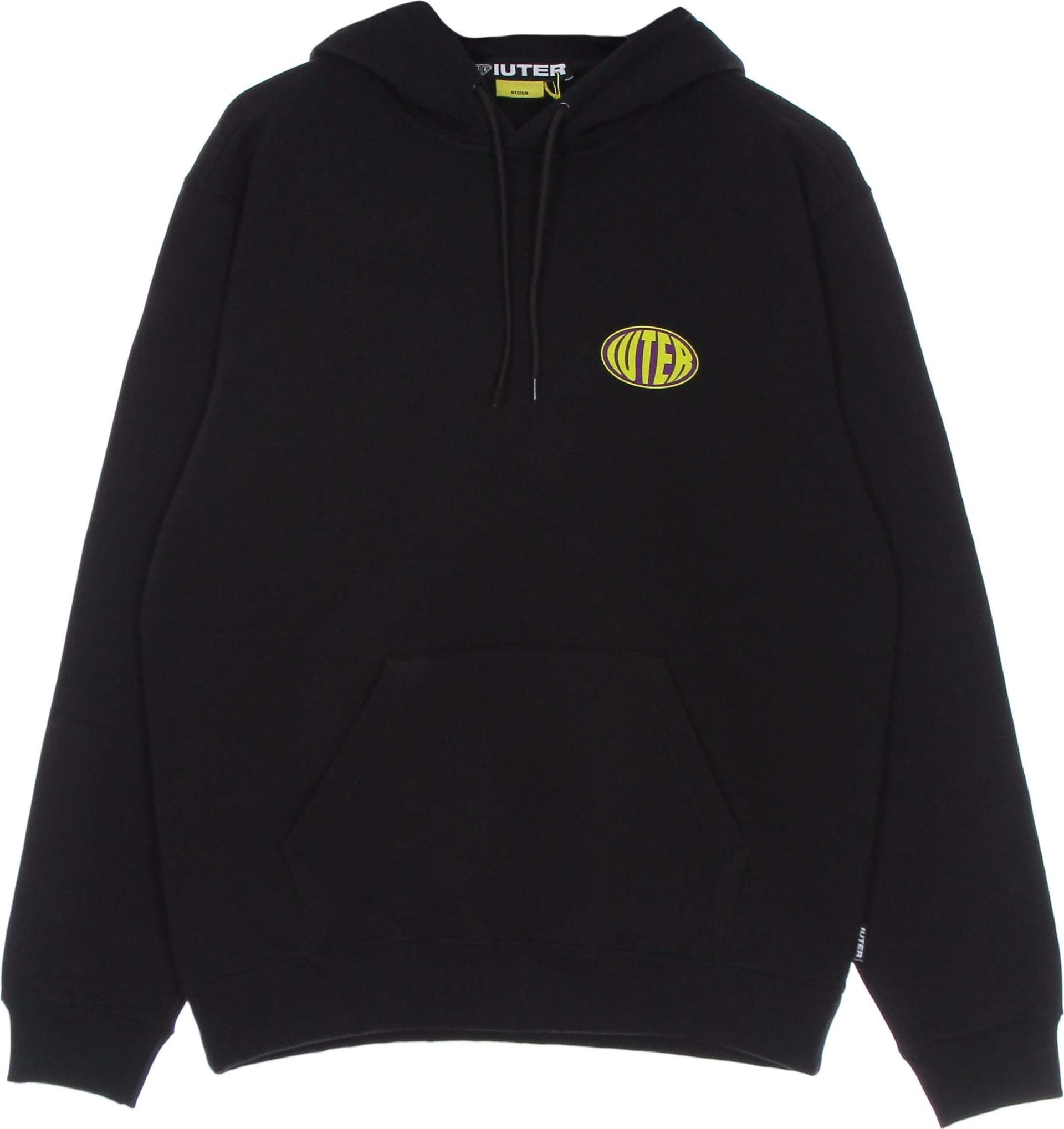 IUTER-Felpa-Cappuccio-Uomo-Hungry-Hoodie-Black-da-uomo