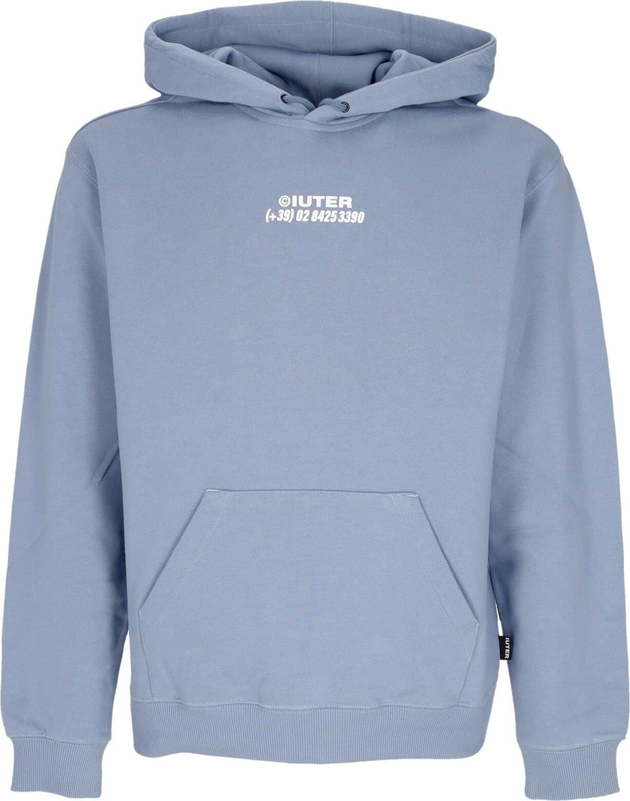 IUTER-Felpa-Leggera-Cappuccio-Uomo-Horses-Hoodie-Country-Blue-da-uomo