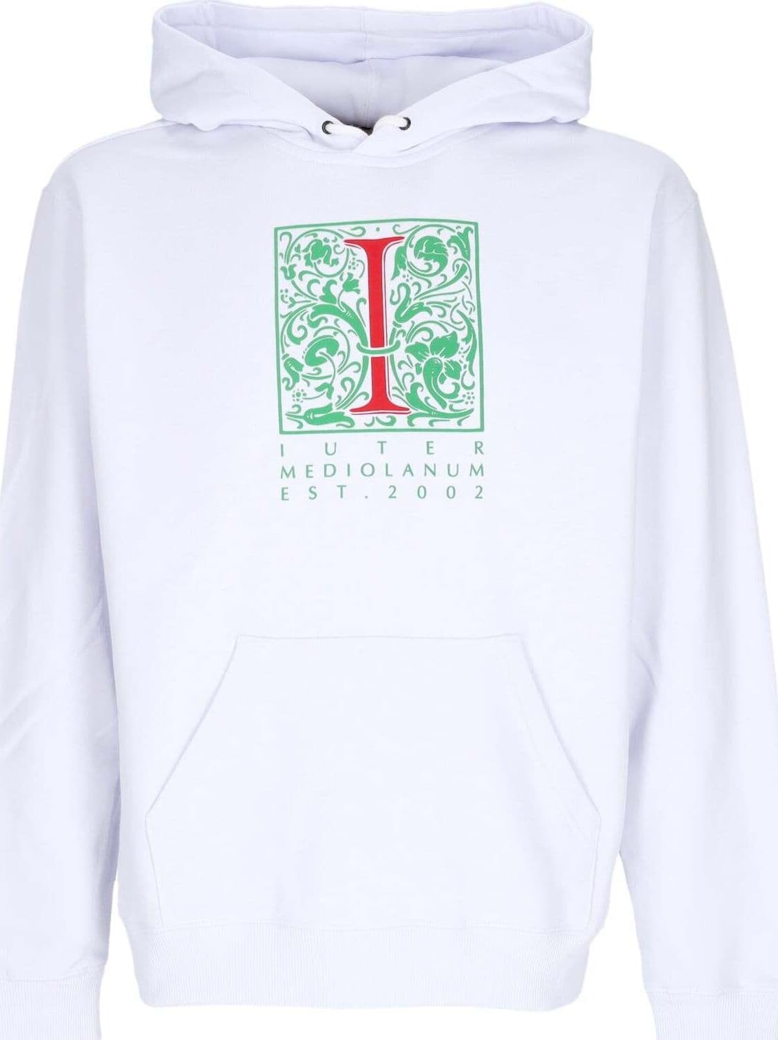 IUTER-Felpa-Leggera-Cappuccio-Uomo-Mediolanum-Hoodie-White-da-uomo