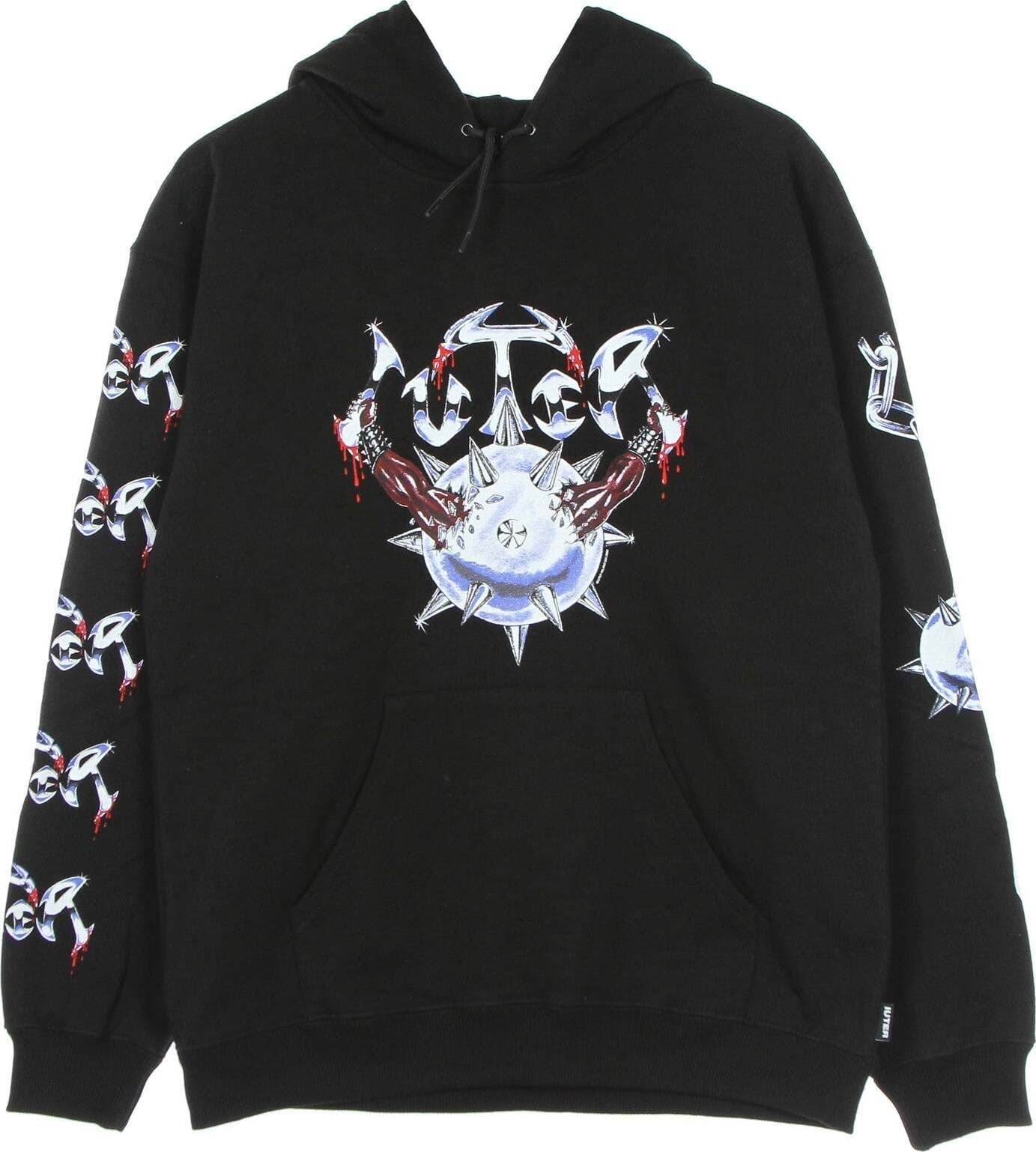 IUTER-Felpa-Leggera-Cappuccio-Uomo-Steel-Hoodie-Black-da-uomo