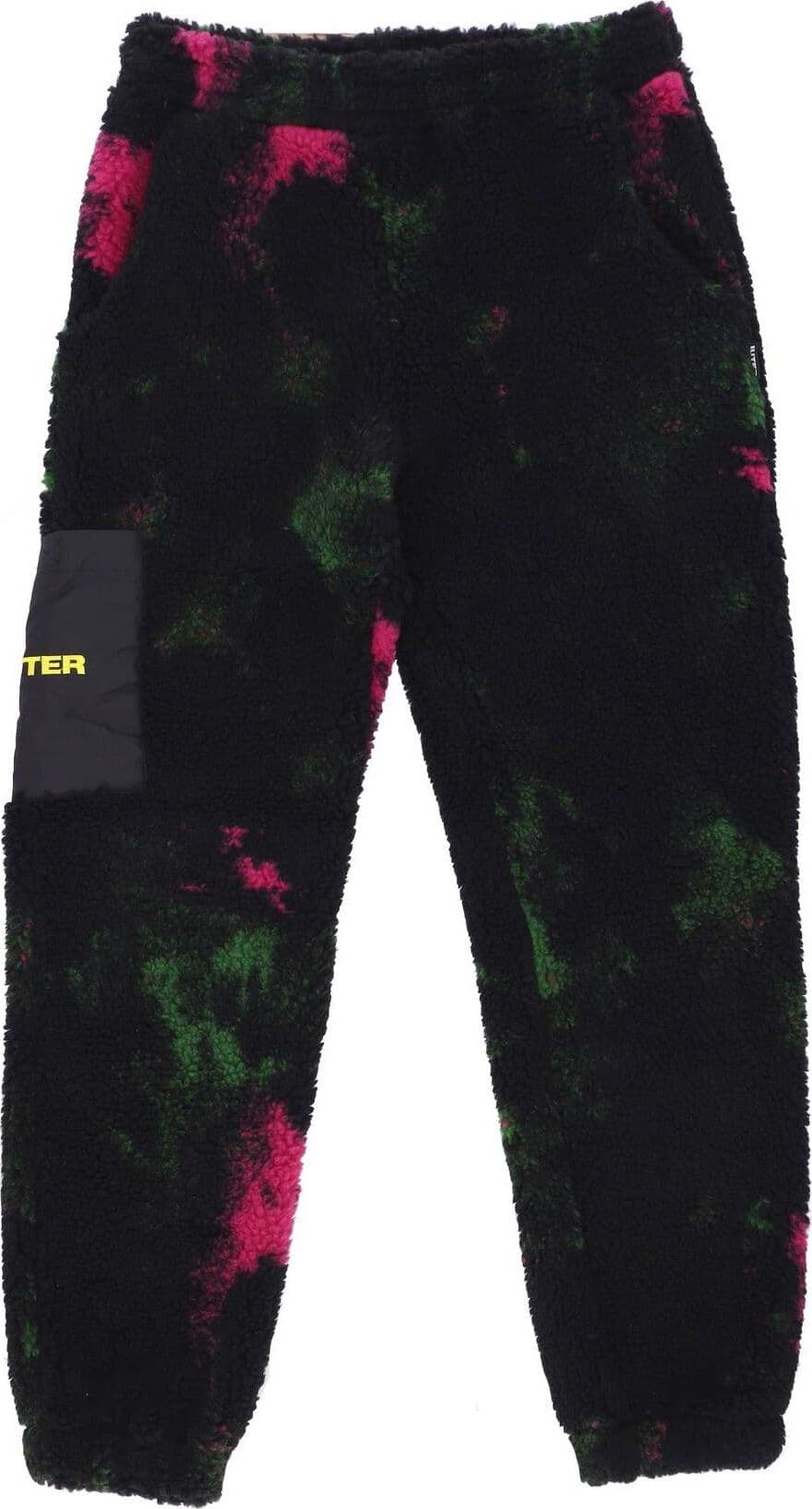 IUTER-Orsetto-Uomo-Tie-Dye-Fur-Pant-Black-da-uomo