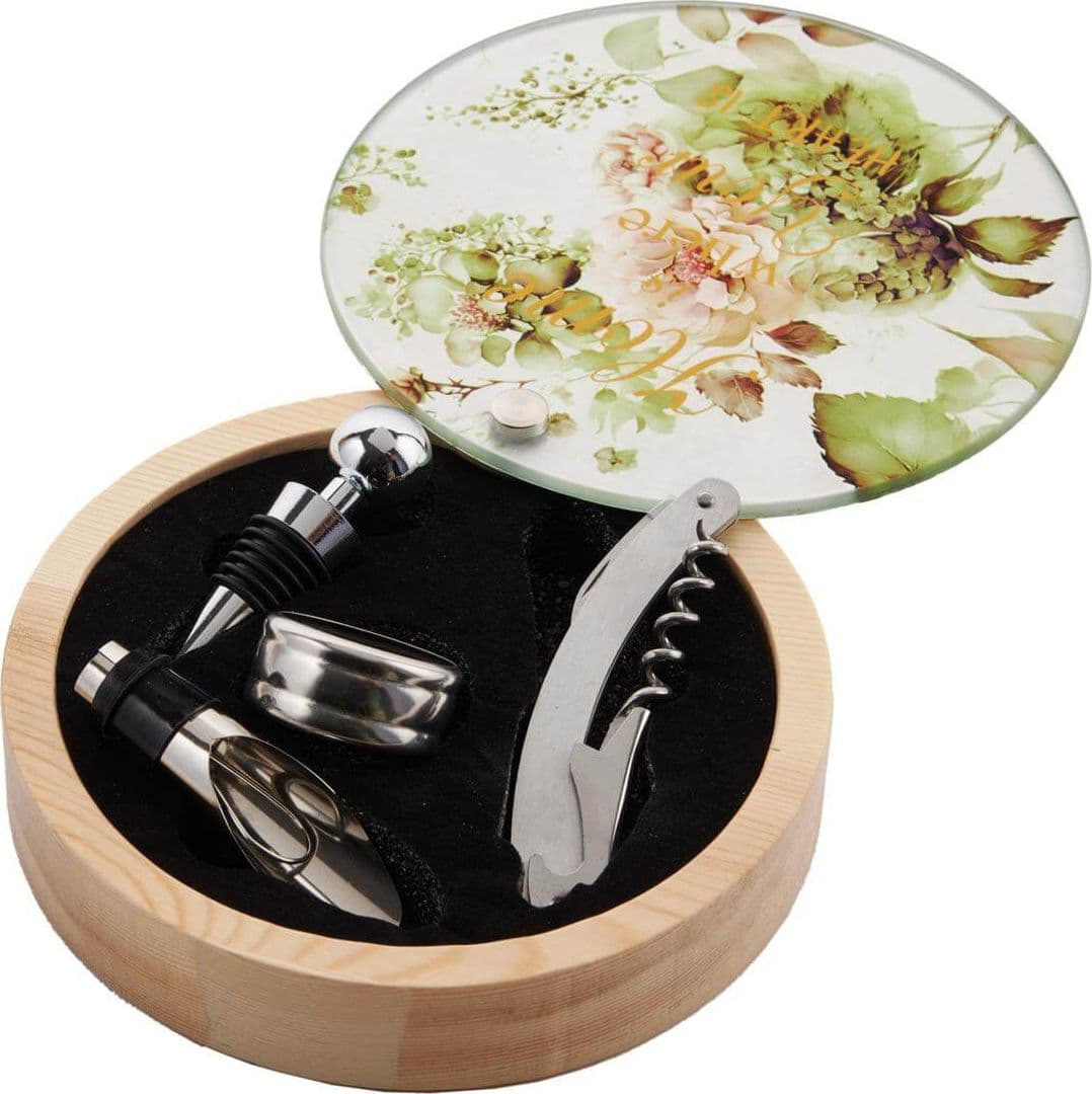Set vino Special Gifts Ortensie in Set di accessori da vino The King Luxury - San Marcellino, commercioVirtuoso.it