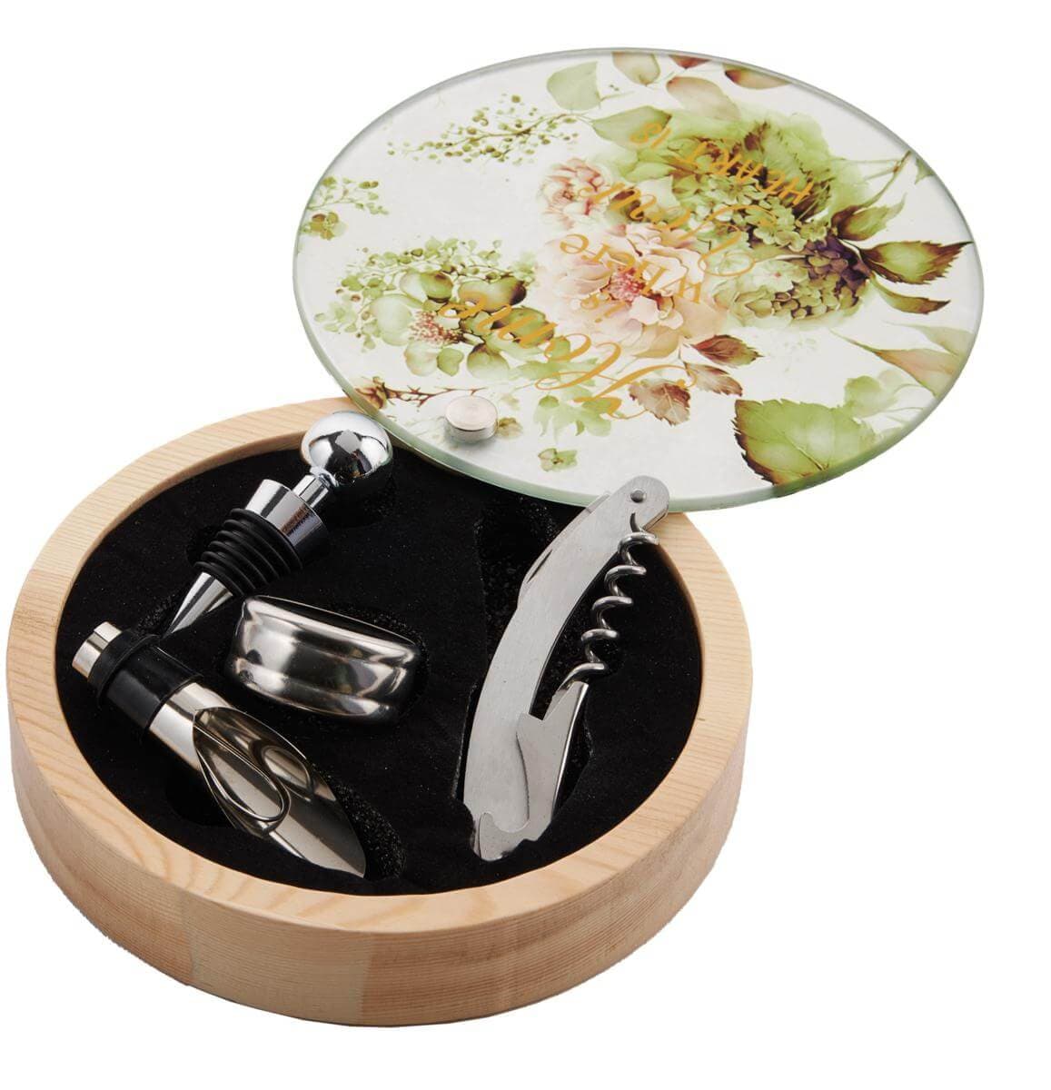 Set vino Special Gifts Ortensie in Set di accessori da vino The King Luxury - San Marcellino, commercioVirtuoso.it