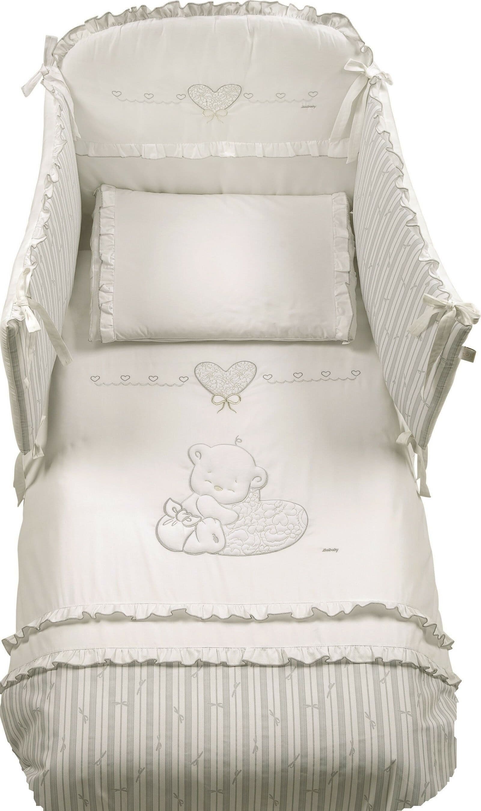 Italbaby Set Di Biancheria Da Letto Pony Love Bianco Piumone Paracolpi Federa Colore Bianco Taglia Unica