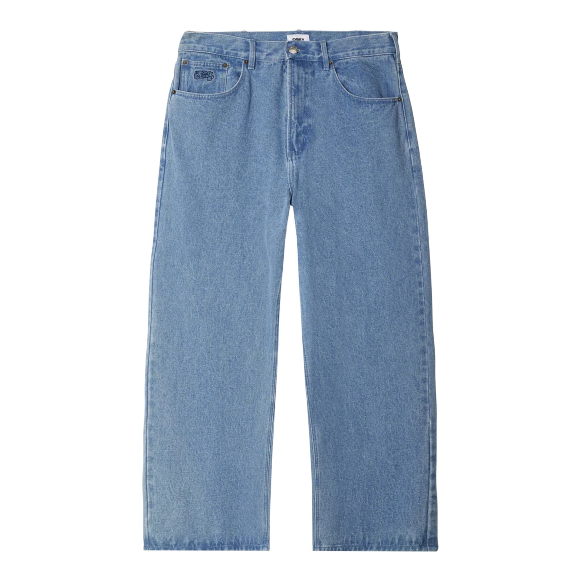 OBEY jeans bigwig baggy denim - light indigo da uomo in Jeans Drestige - Casamassima, commercioVirtuoso.it