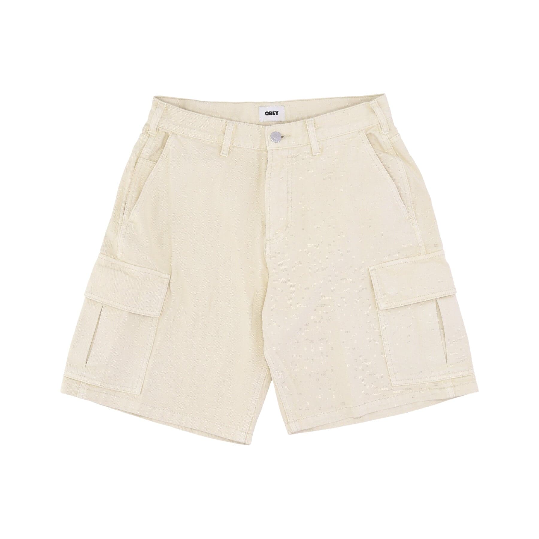 OBEY Jeans Corto Uomo Bigwig Baggy Denim Cargo Short Clay da uomo in Pantaloncini Drestige - Casamassima, commercioVirtuoso.it