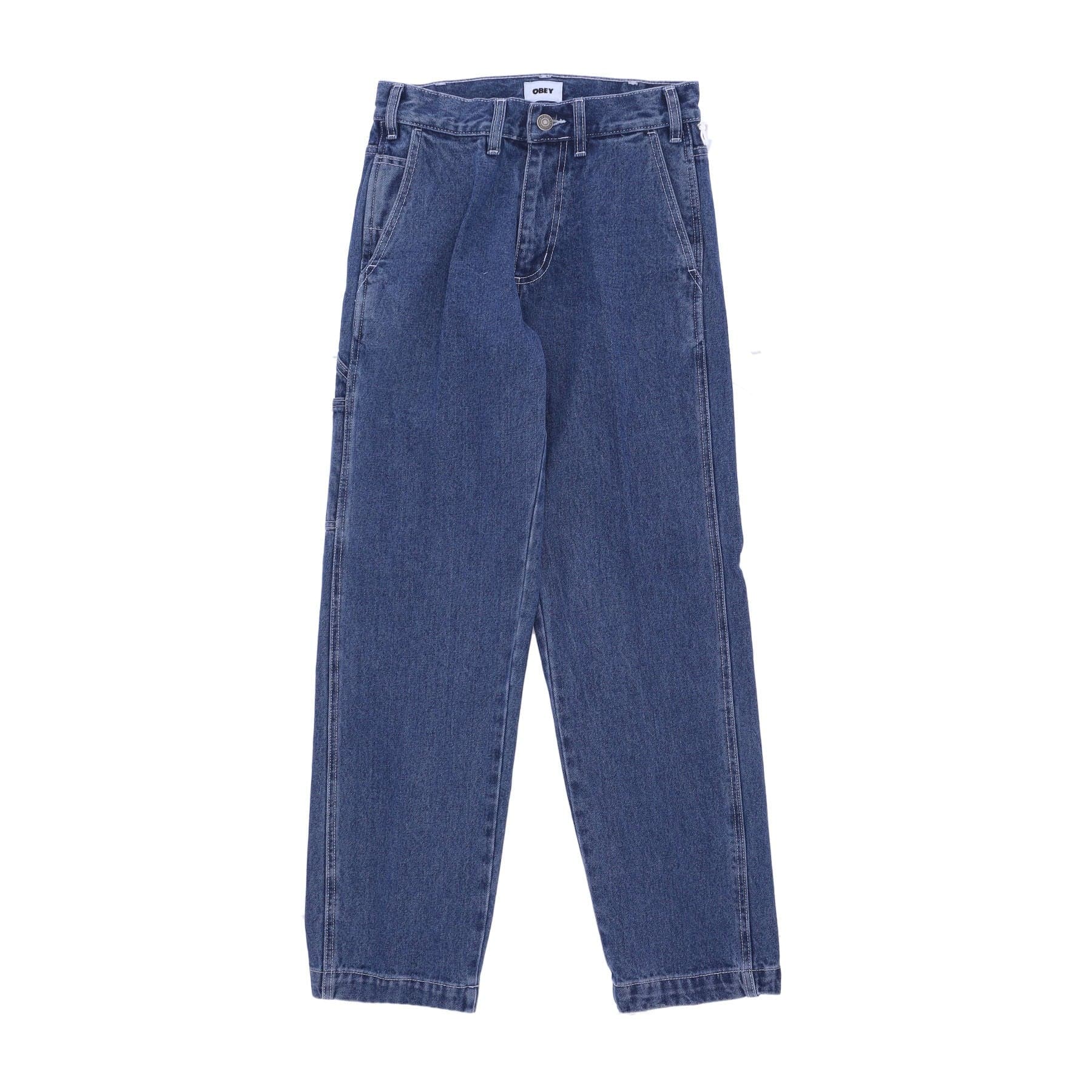 OBEY Jeans Uomo Hardwork Carpenter Denim Pant Stonewash Indigo da uomo in Jeans Drestige - Casamassima, commercioVirtuoso.it