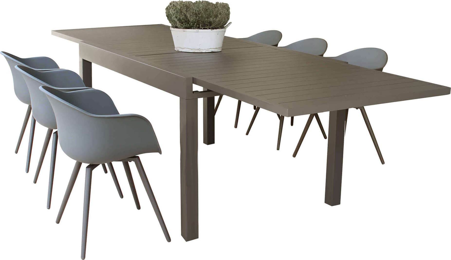 JERRI---set-tavolo-da-giardino-in-alluminio-con-6-sedie-135/270x90-Taupe-Milani-Home