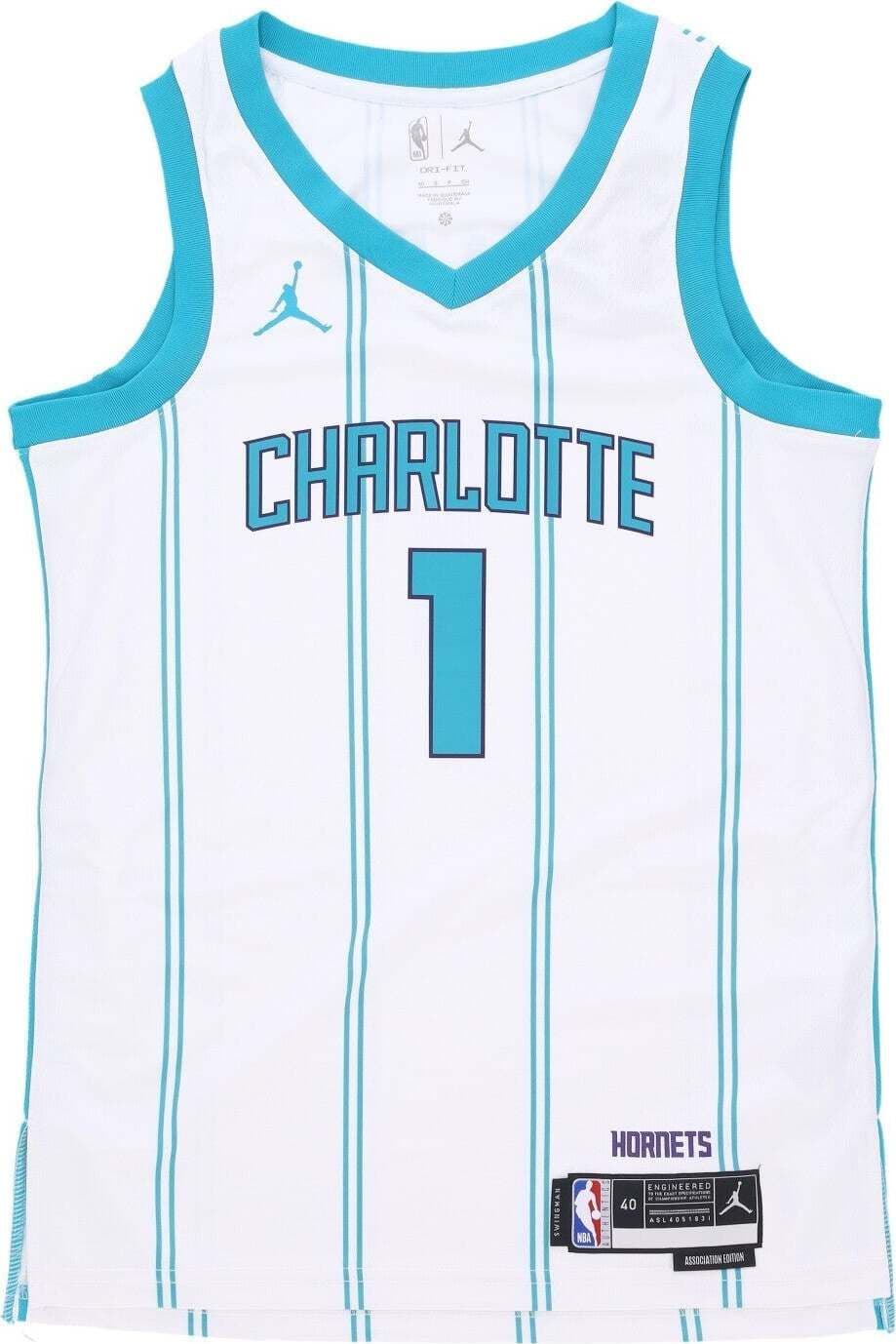 JORDAN-NBA-Canotta-Basket-Uomo-Nba-Association-Edition-22-Dri-fit-Swingman-Jersey-No-1-Lamelo-Ball-Chahor-White-da-uomo