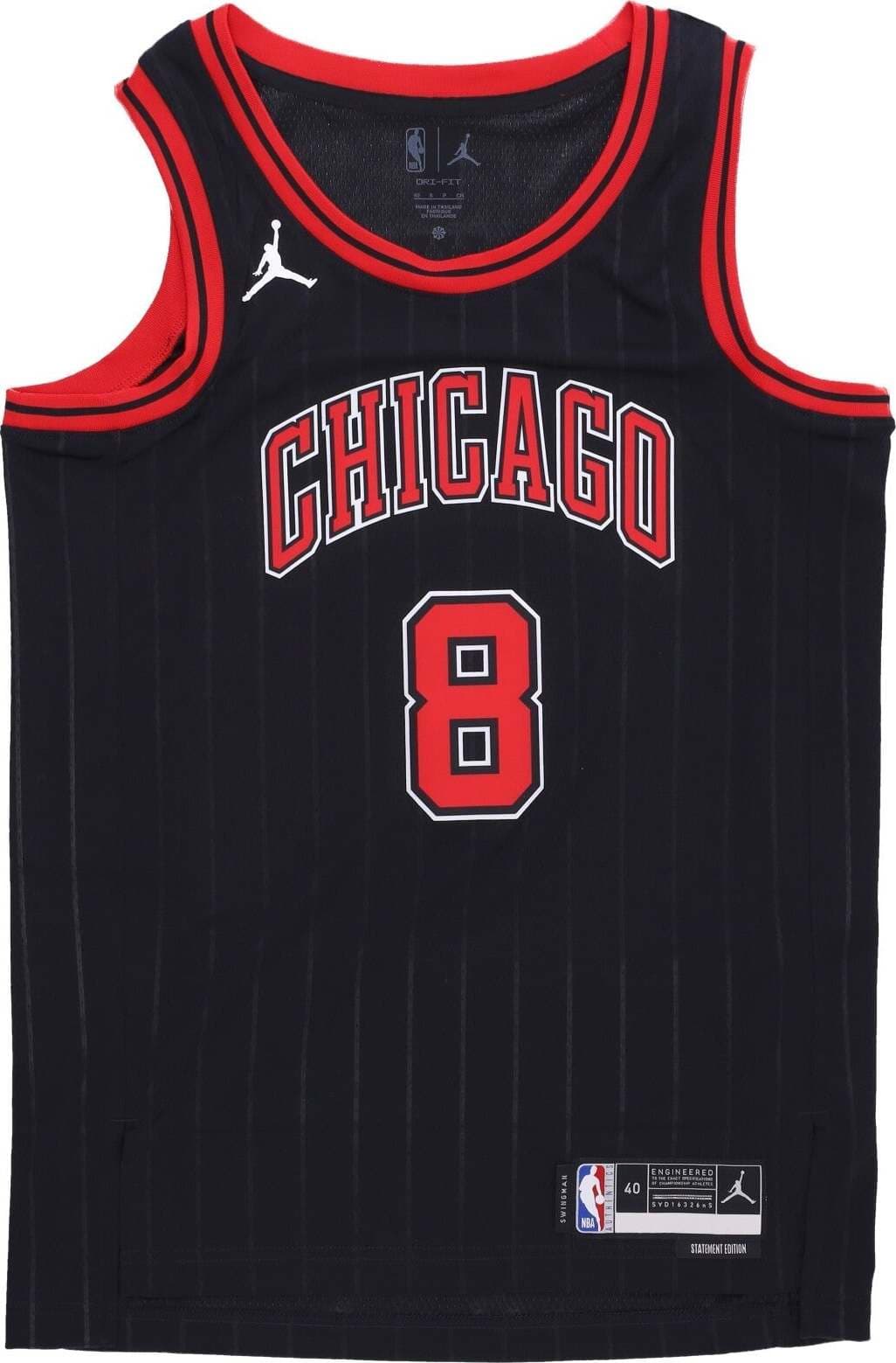JORDAN NBA Canotta Basket Uomo Nba Statement Edition 22 Dri-fit Swingman Jersey No 8 Zach Lavine Chibul Black
