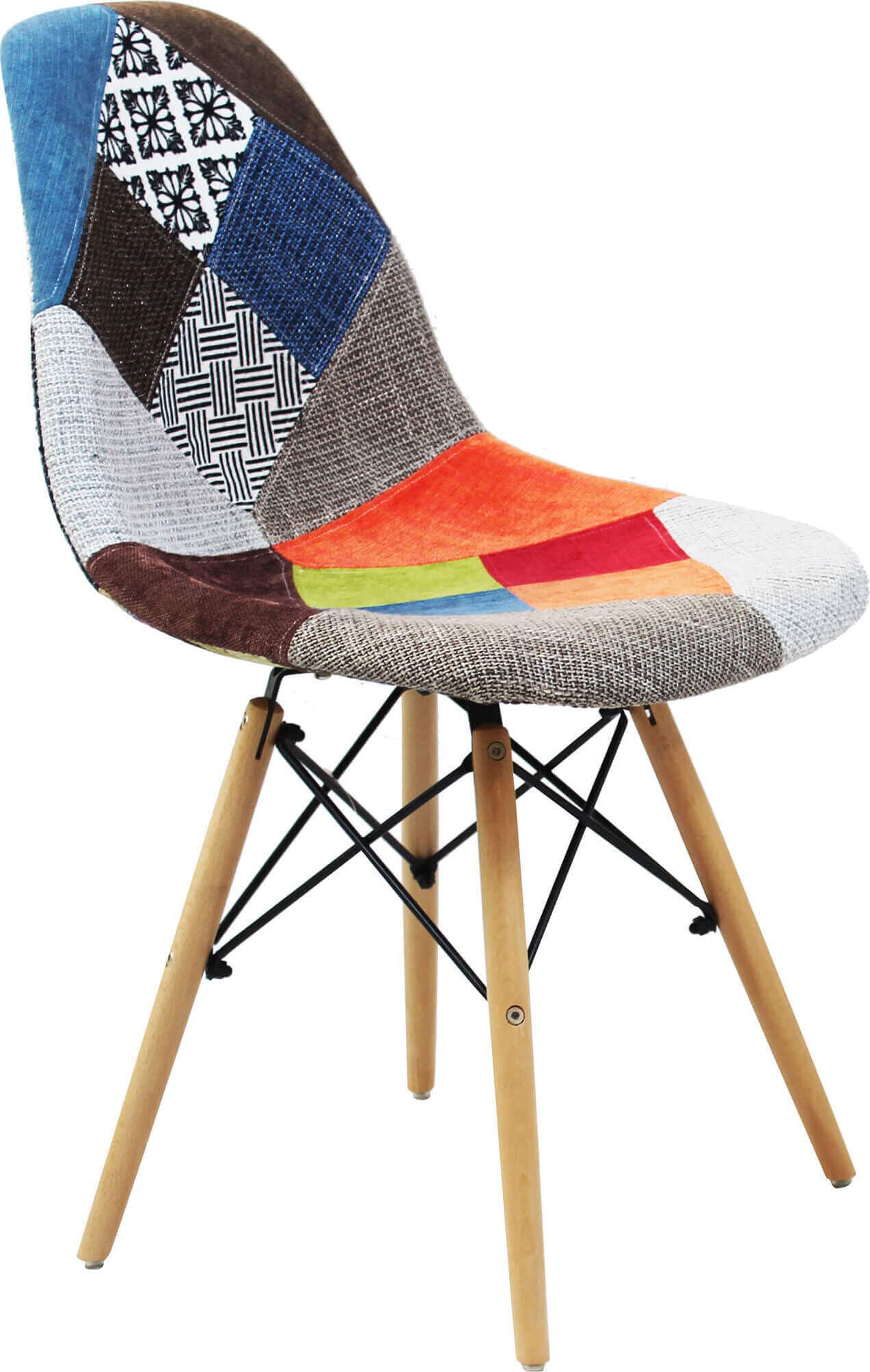 JULIETTE---sedia-moderna-in-tessuto-patchwork-con-gambe-in-legno-Multicolor-Milani-Home
