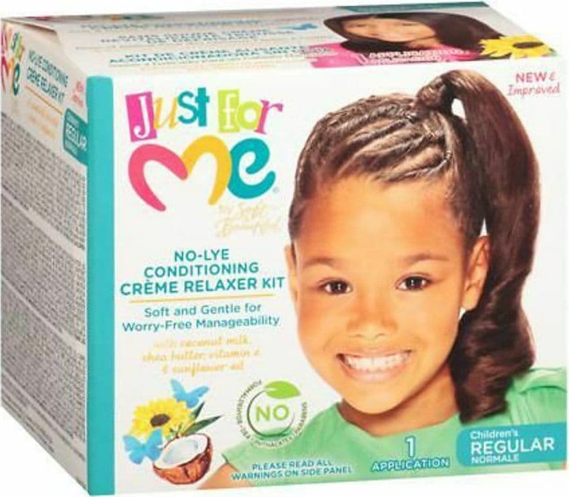JUST FOR ME KIT No-Lye Conditioning Crème Relaxer Kit Regular stiraggio per capelli afro in Trattamenti liscianti Agbon - Martinsicuro, commercioVirtuoso.it