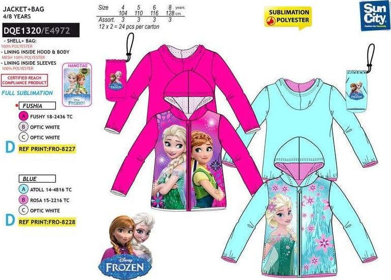 K-WAY BAMBINA FROZEN DQE1320 TAGLIA 8 ANNI- Il Tuo Compagno Affidabile per Tutte le Avventure Suncity