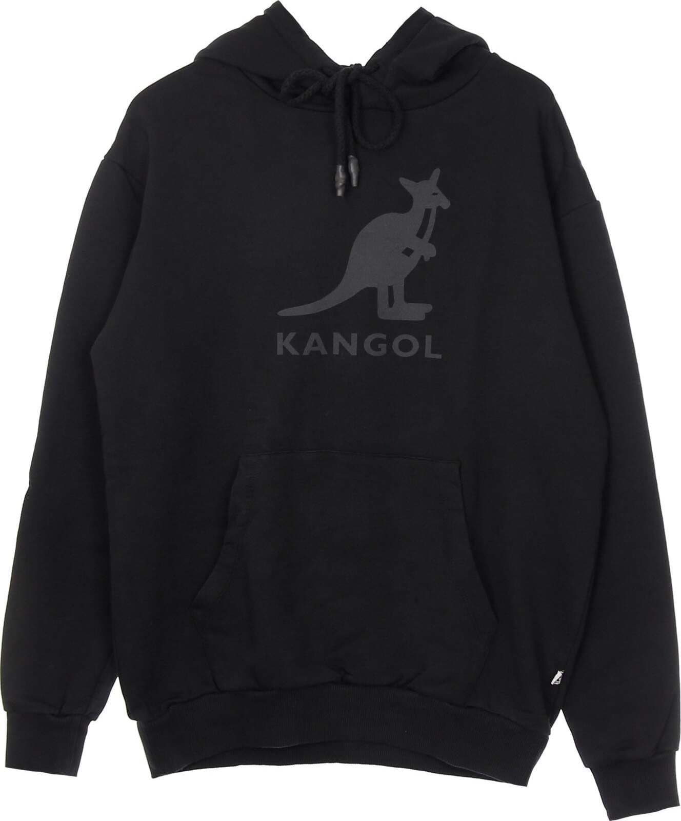KANGOL-Felpa-Leggera-Cappuccio-Uomo-Alden-Black/black-da-uomo