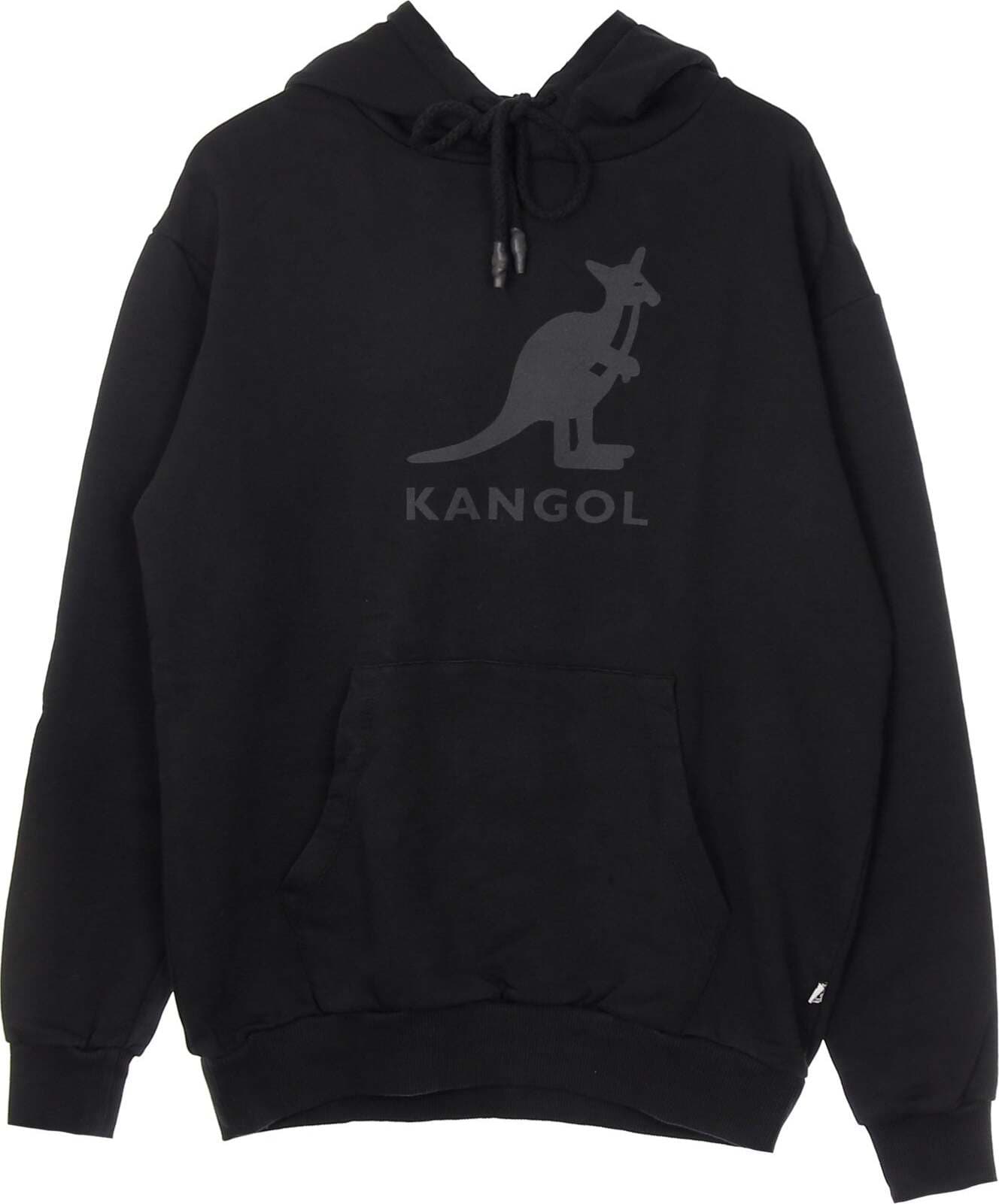 KANGOL-Felpa-Leggera-Cappuccio-Uomo-Alden-Black/black-da-uomo