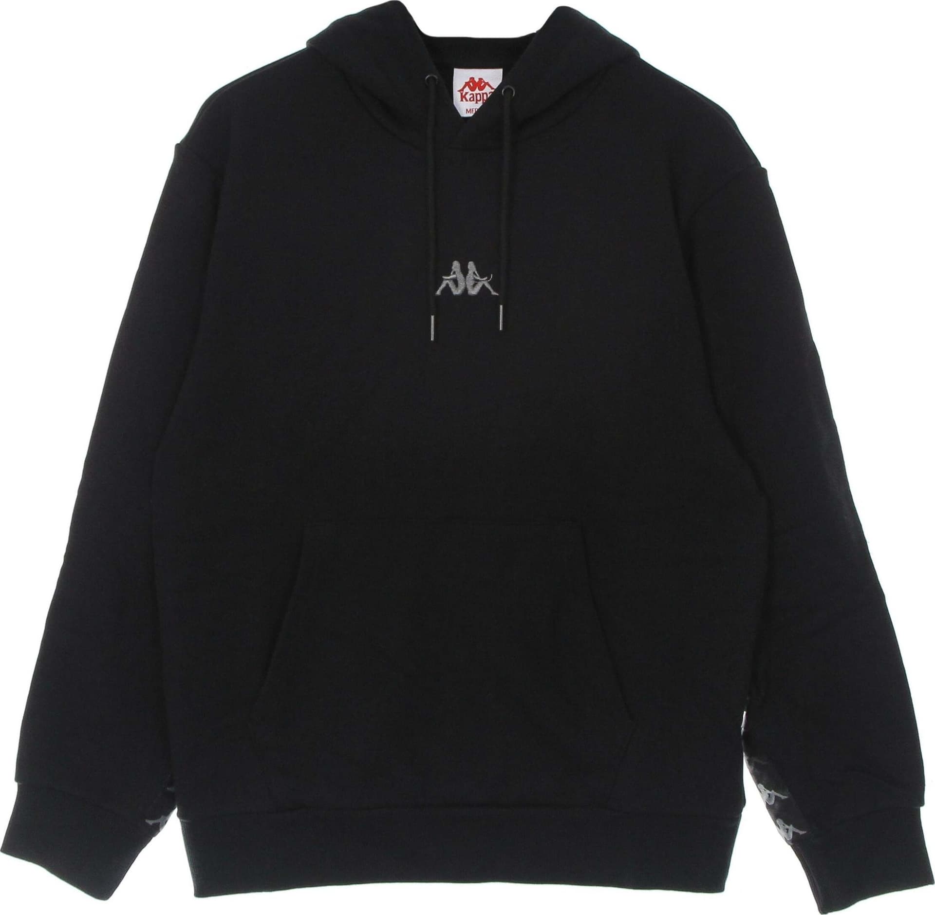 KAPPA-Felpa-Leggera-Cappuccio-Uomo-Banda-Crest-Black-da-uomo