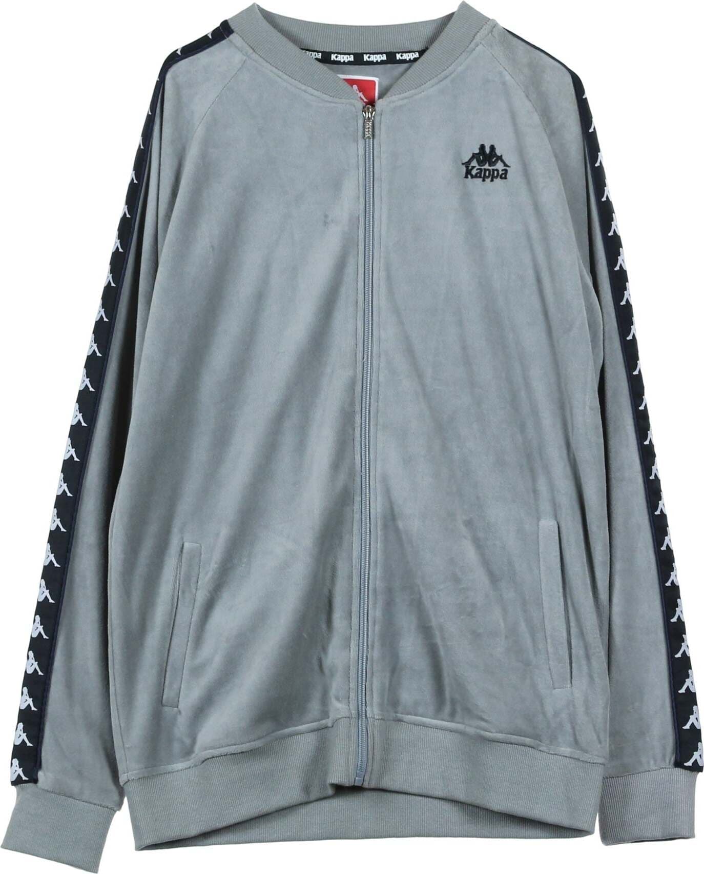 KAPPA-Giacca-Tuta-Uomo-Authentic-Benetti-Grey-Mist/black/white-da-uomo