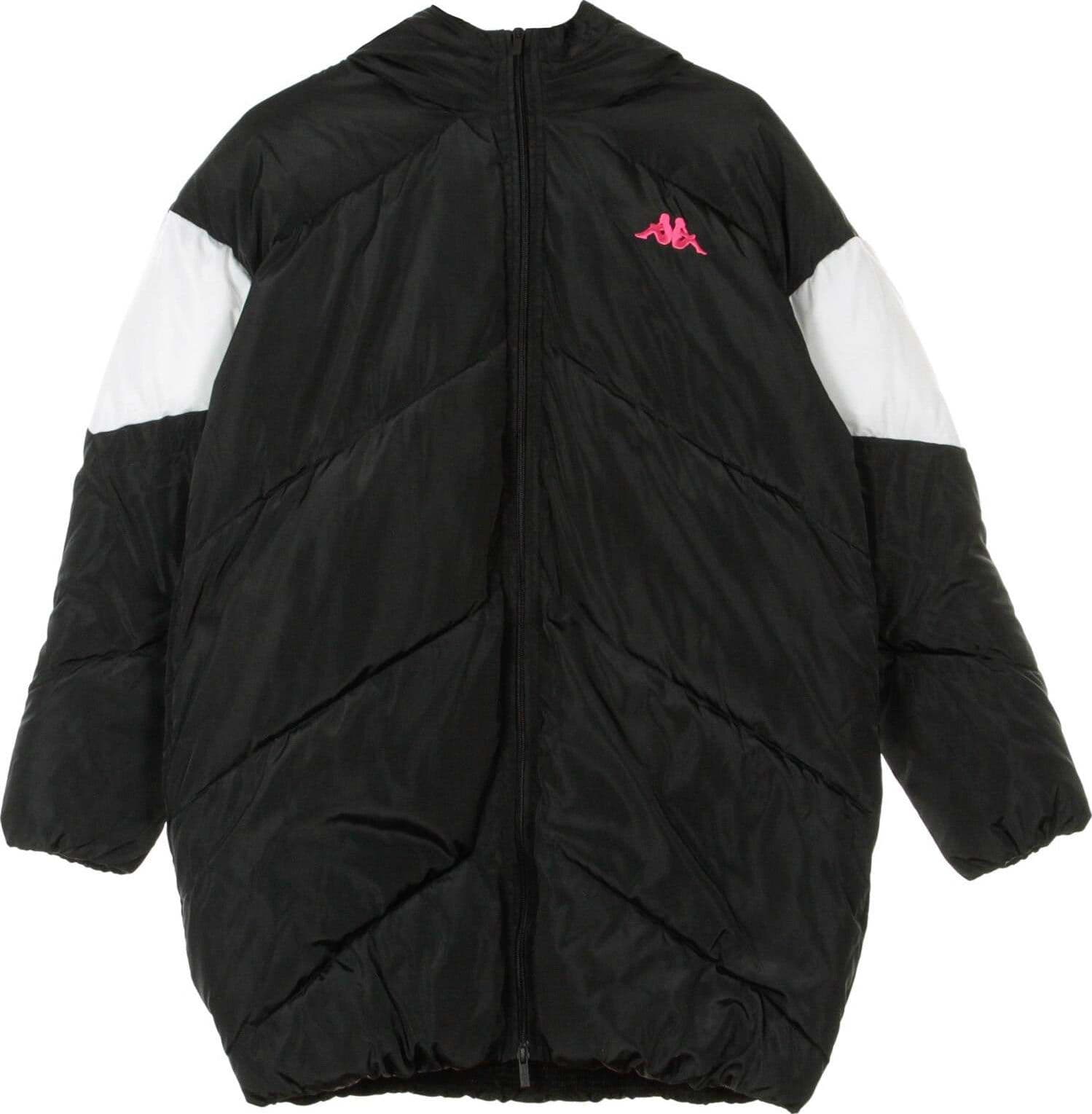 KAPPA-Piumino-Lungo-Donna-Authentic-90-Bartes-Black/white/fuchsia-da-donna