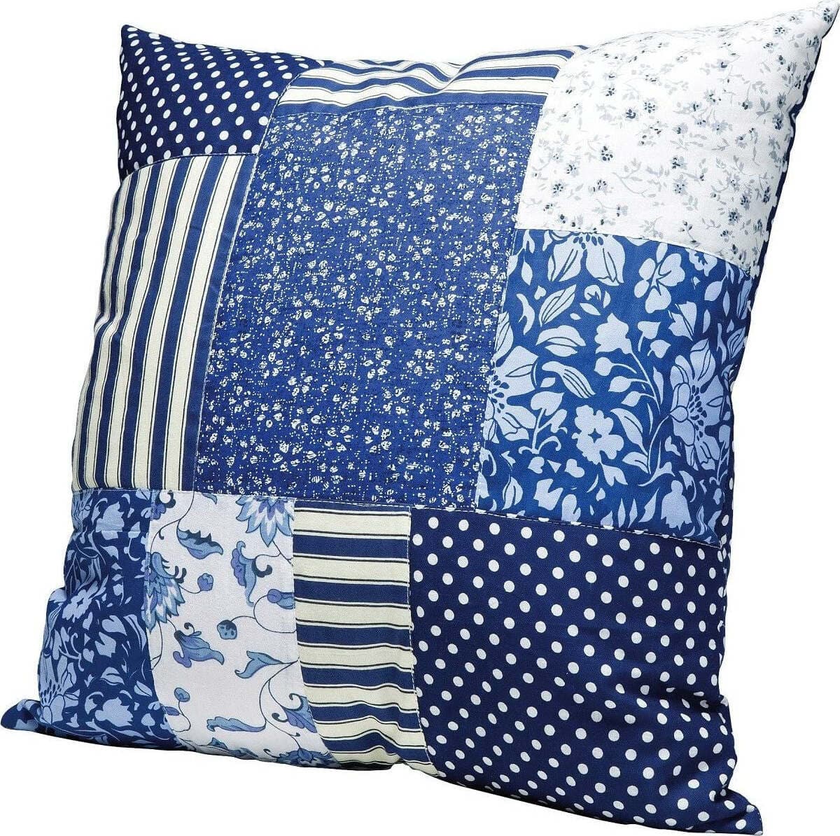 Kare design Cuscino Patchwork Floreale Blu Casa e cucina/Tessili per la casa/Cuscini decorativi e accessori/Cuscini decorativi Scontolo.net - Potenza, Commerciovirtuoso.it